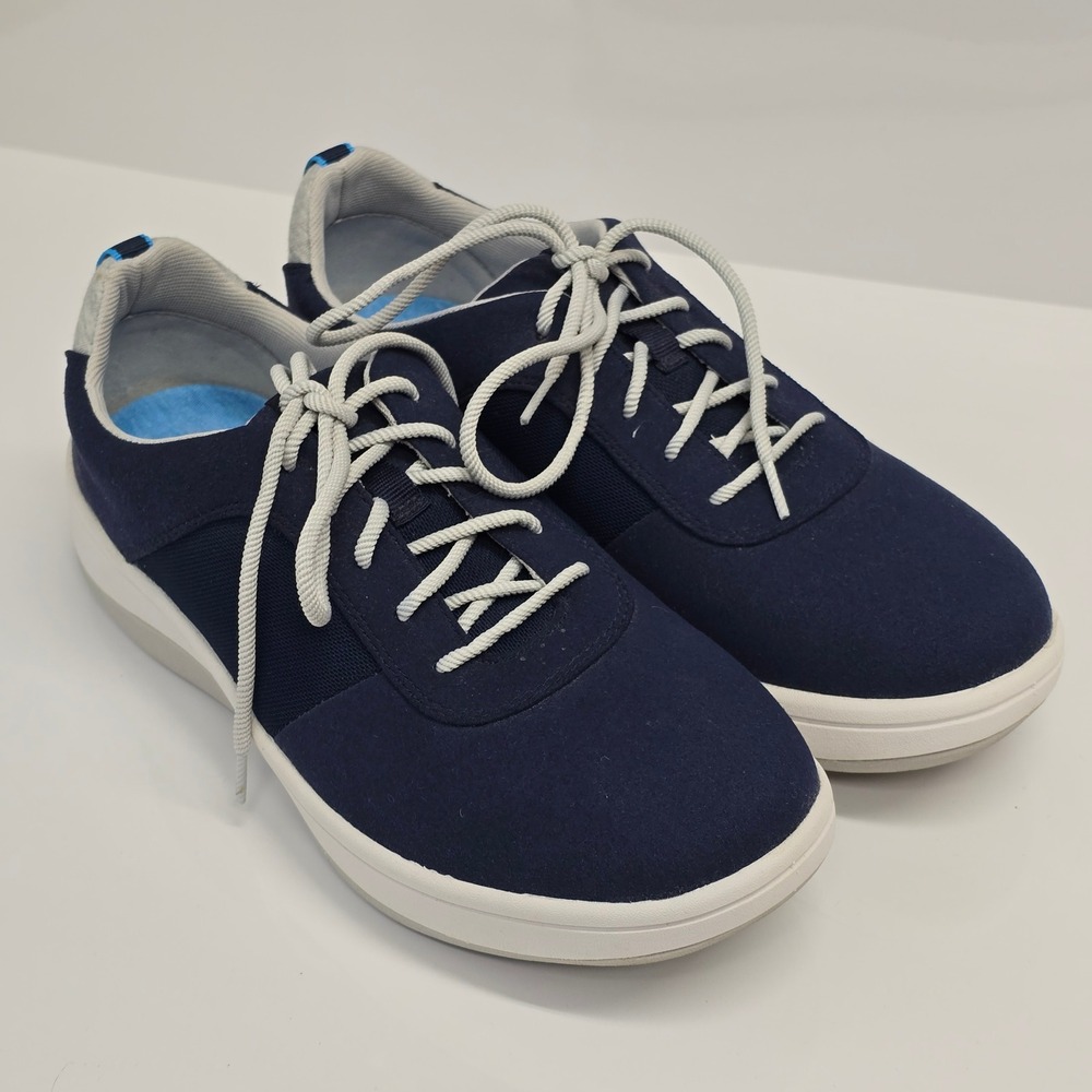 Clarks Cloudsteppers Arla Step Womens 8 Navy Blue Comfort Walking Sneaker